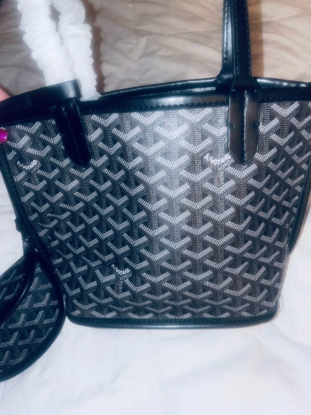 🔥Mini Goyard Tote Bag black, pink, OR green - Picture 3 of 10